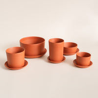 Terracotta Pots with Saucers