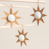 Set of 3 Paper Ball Star Gift Tags